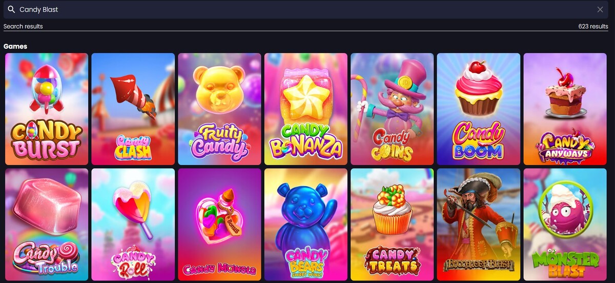 O Incognito tambem tem slots do tipo Candy Blast no catalogo