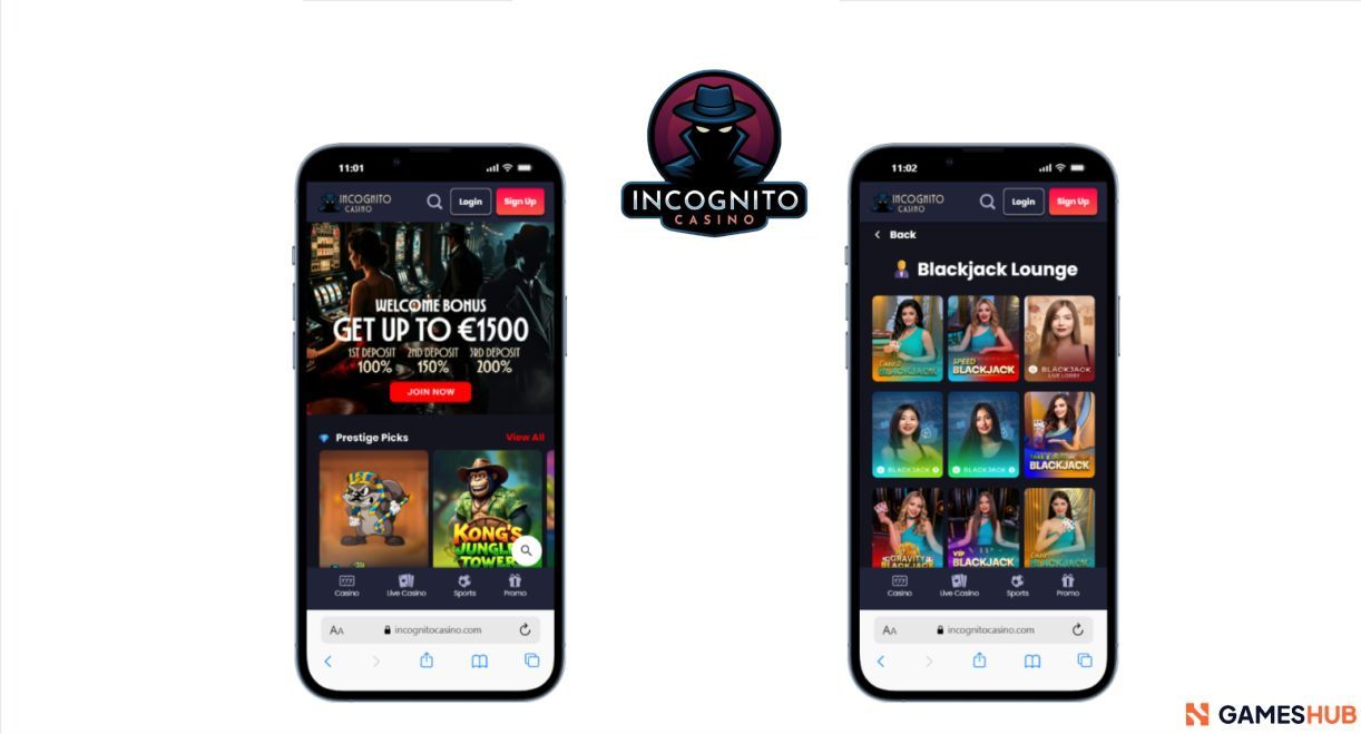 casino Incognito jogos