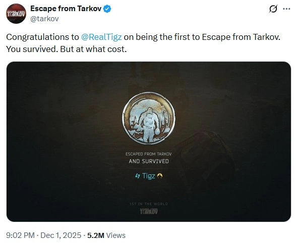 escape from tarkov post no X