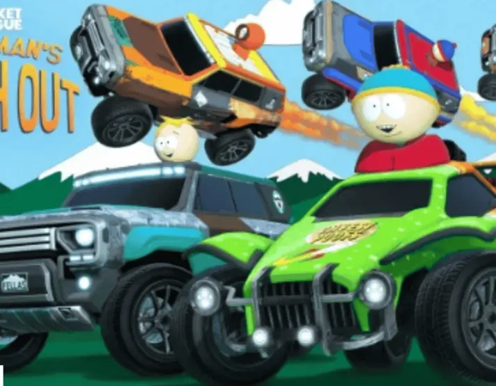 South Park invade Rocket League com toppers gratuitos, decal animado Cheesy Poofs e um pacote premium. O evento Cartman’s Crash Out já tem data marcada.