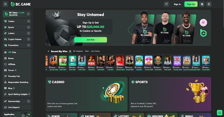 BC.Game casino hemsida