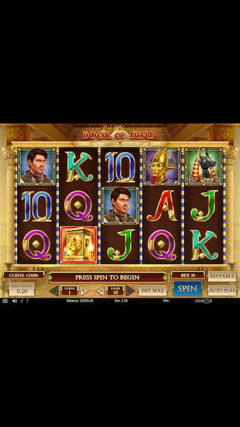 Book of Dead slot i mobilen