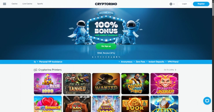 Cryptorino casino hemsida