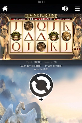 Divine Fortune slot från mobilen