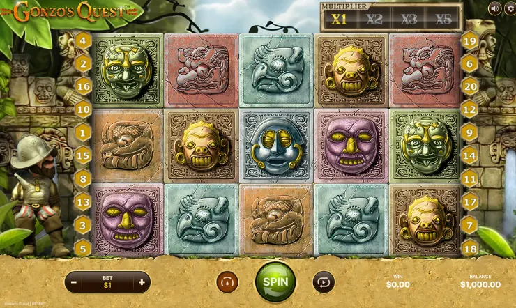Gonzo's quest slot huvudspelet