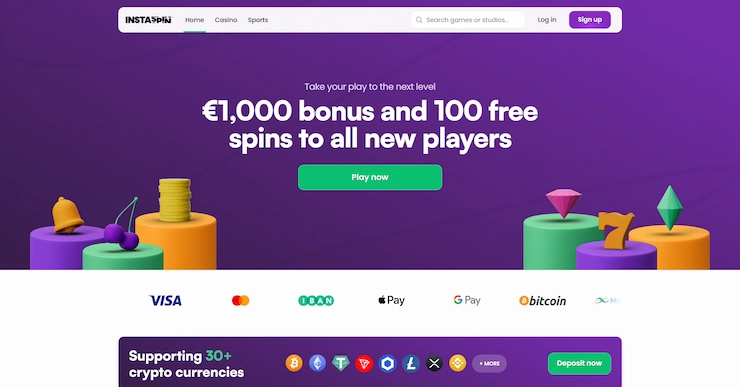 Instaspin Casino hemsida