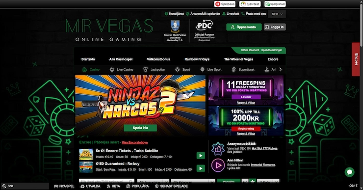 Mr Vegas hemsida