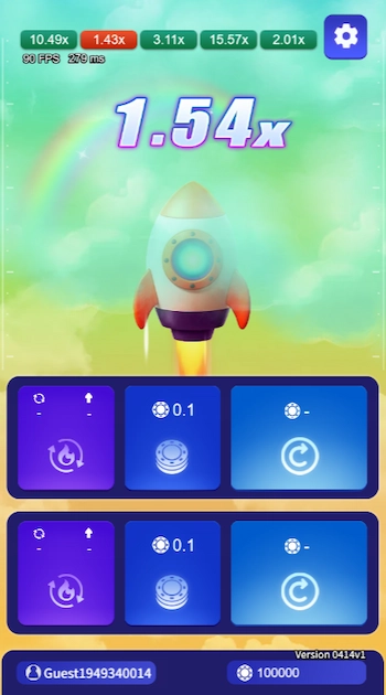 Rocket Crash game från mobil