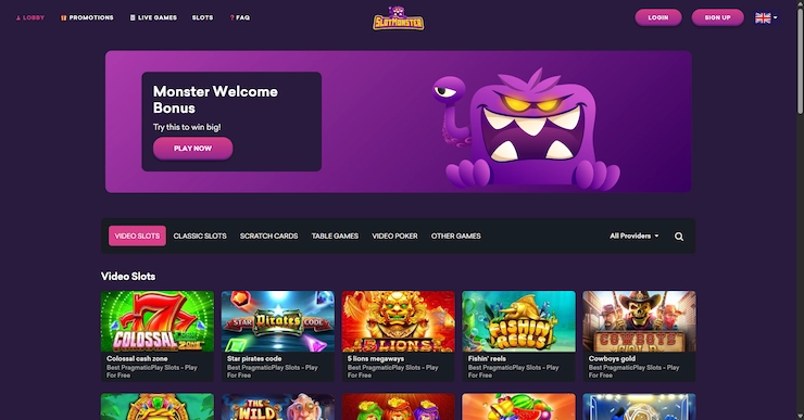 Slotmonster casino hemsida