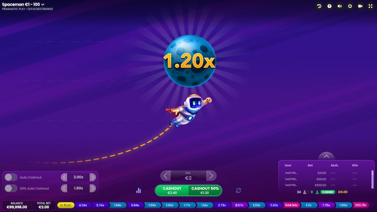 Spaceman crash game från Pragmatic Play