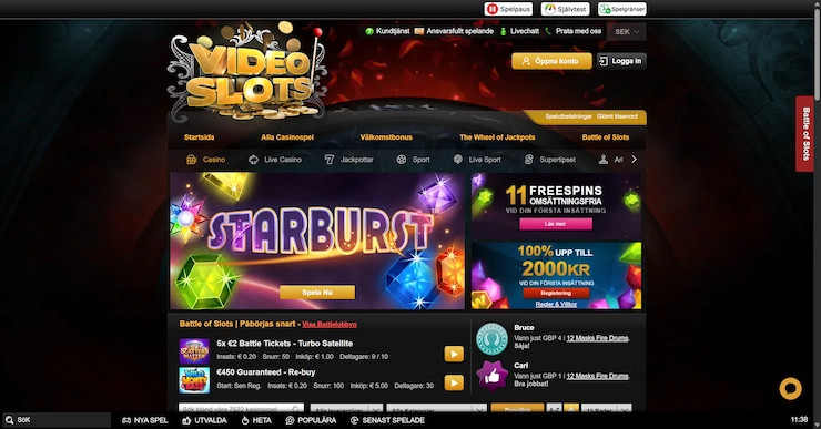Videoslots casino hemsida