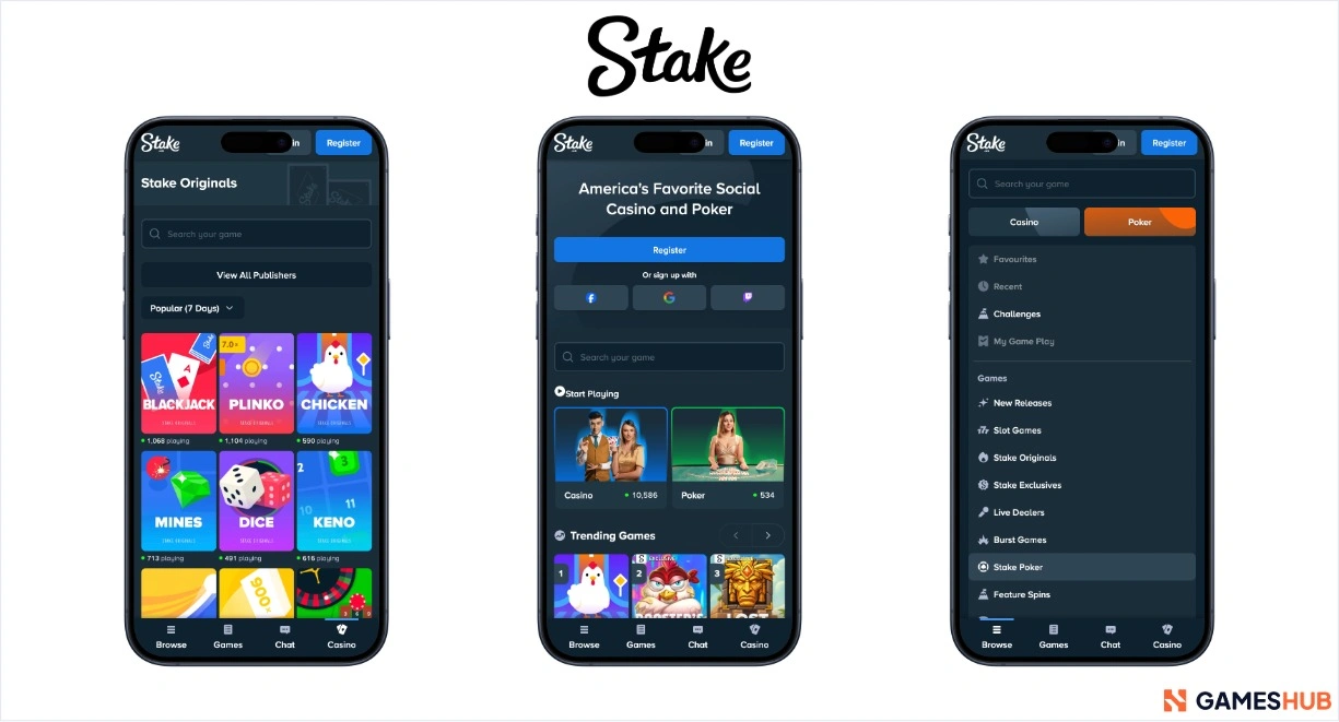 Stake Poker och exklusiva casinospel