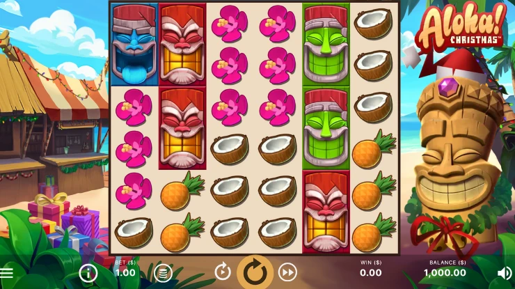 Aloha Christmas basspel och symboler