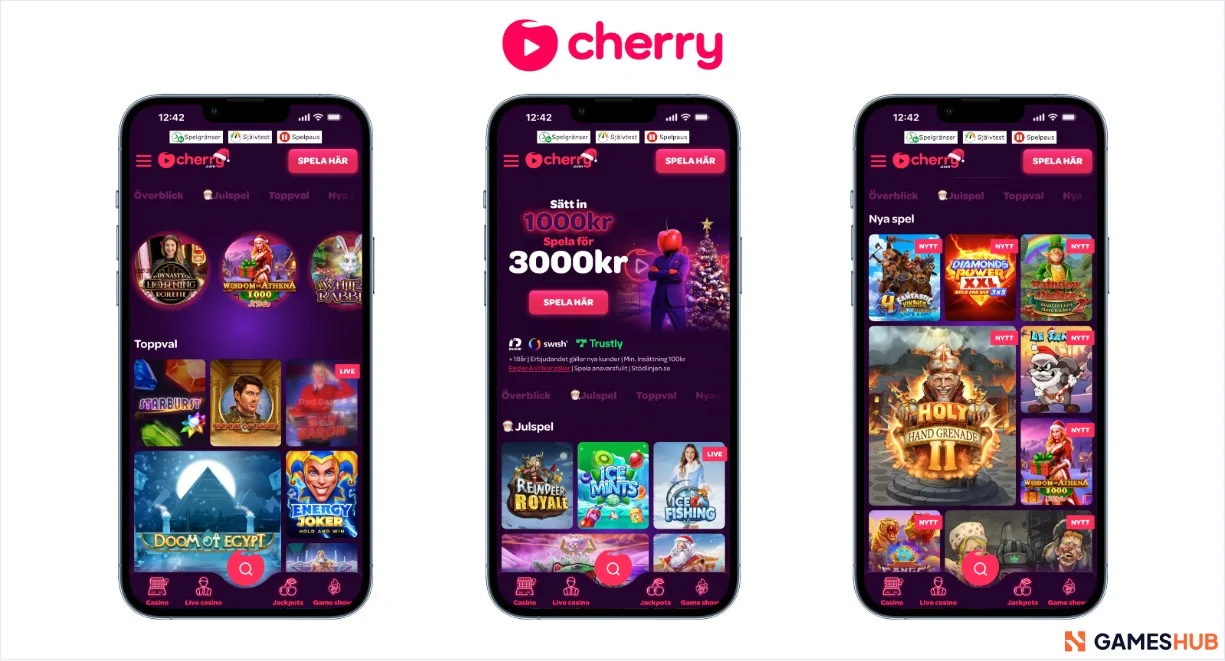 Cherry Casino bonus, nya spel och toppval