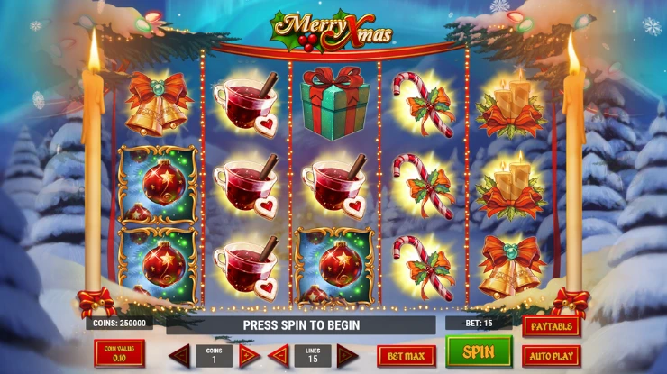 Merry Xmas basspel och kontrollpanel