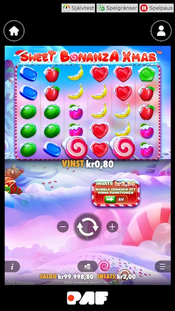 Sweet Bonanza Xmas i mobilen