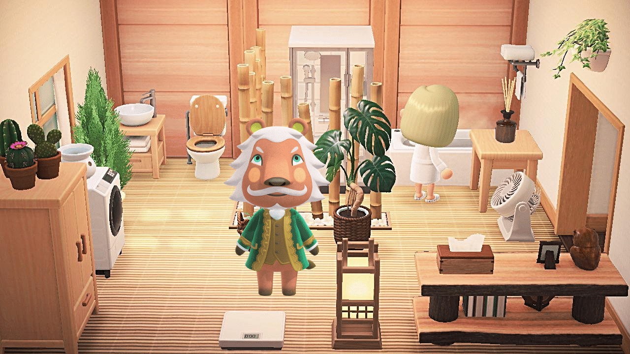 Animal Crossing: Happy Home Paradise features a toilet-loving lion