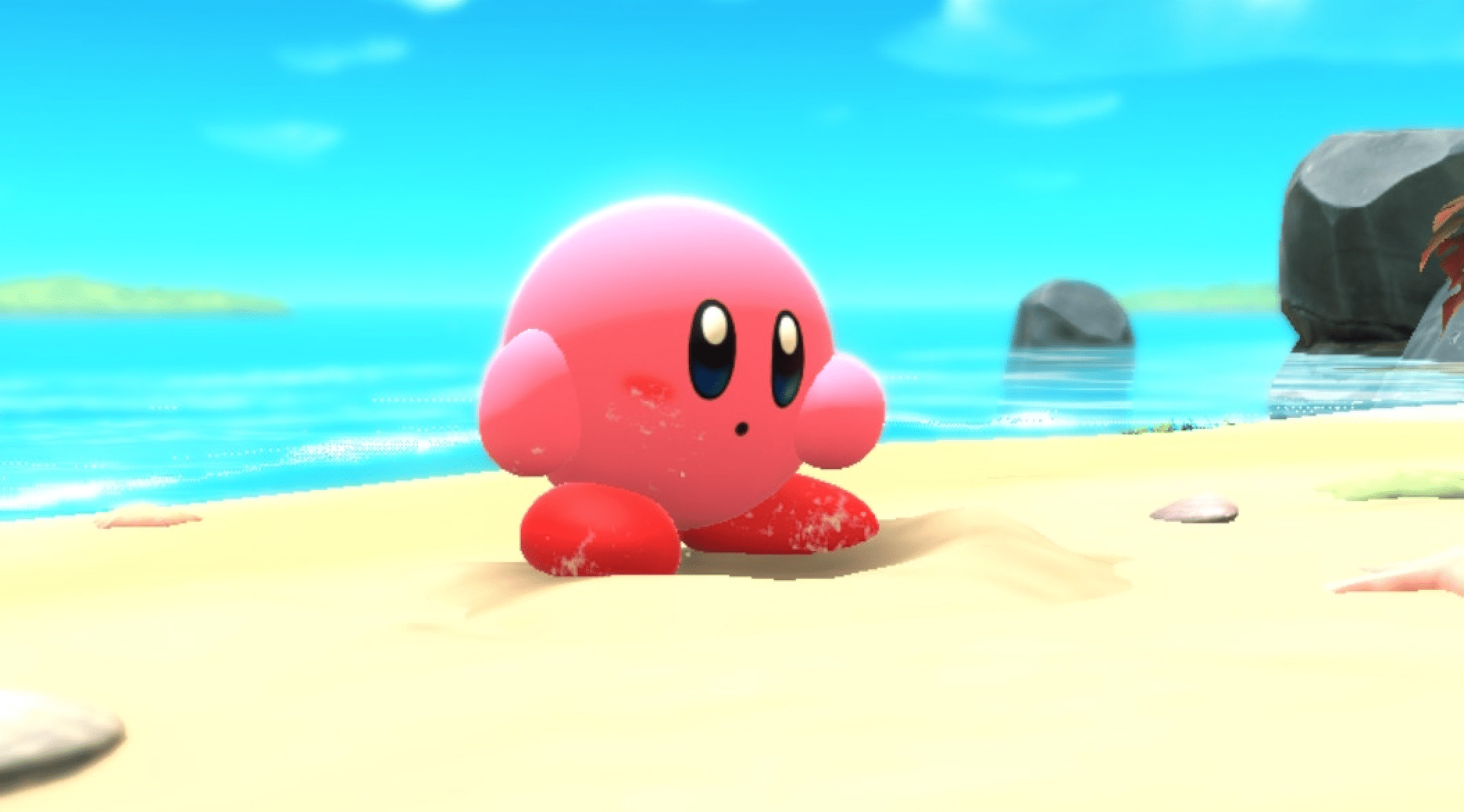 Kirby and the Forgotten Land is a vaguely horrifying delight