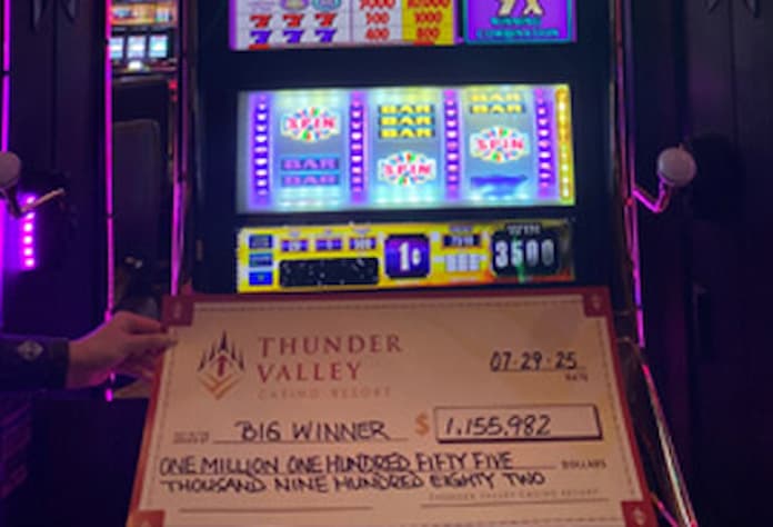 Thunder Valley Casino Customer Scoops $1m Slots Jackpot With Just $5 Stake
