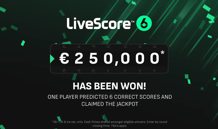 LiveScore 6 Winner Scoops €250,000 Jackpot Thanks To 93rd-Minute Equaliser