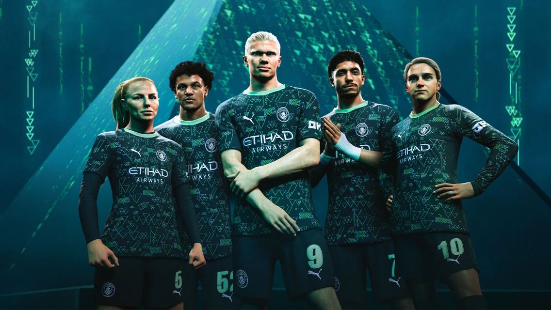 Manchester City “Blur the Lines” Between Real and Digital With New EA FC 26 Kit Collaboration