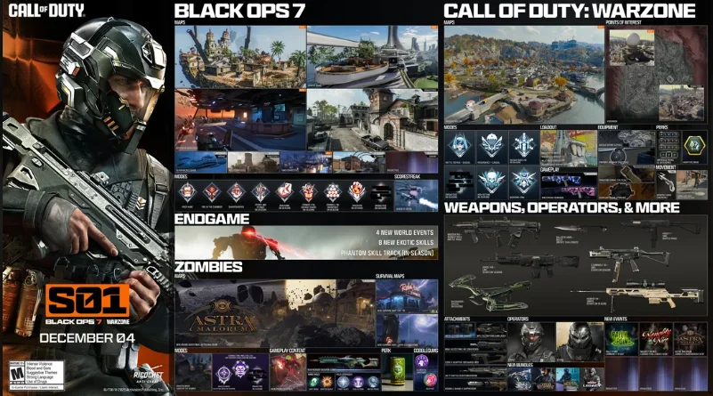 Black Ops 7 Releases Massive Season 1 Roadmap Including Warzone, Zombies, and Multiplayer