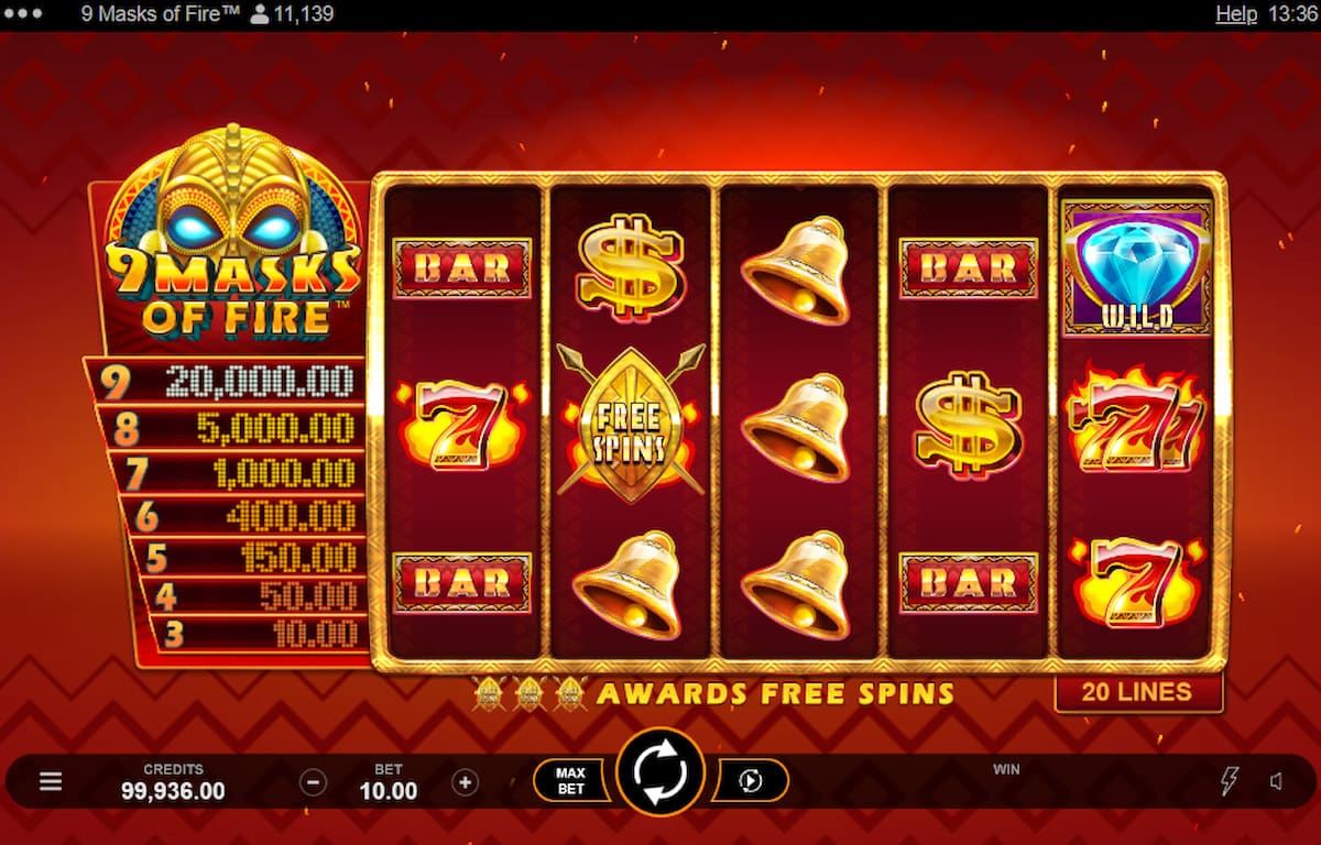 9 Masks of Fire Slot Review and Free Demo