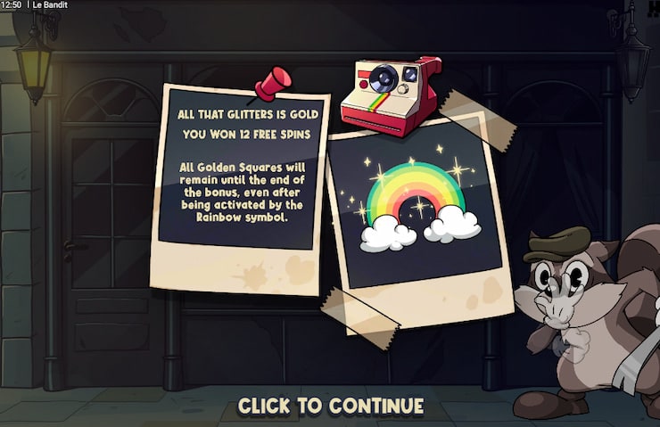 All that Glitters is Gold free spins bonus in the Le Bandit online slot