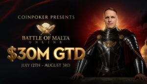 CoinPoker publishes $30 million Battle of Malta Online Series schedule