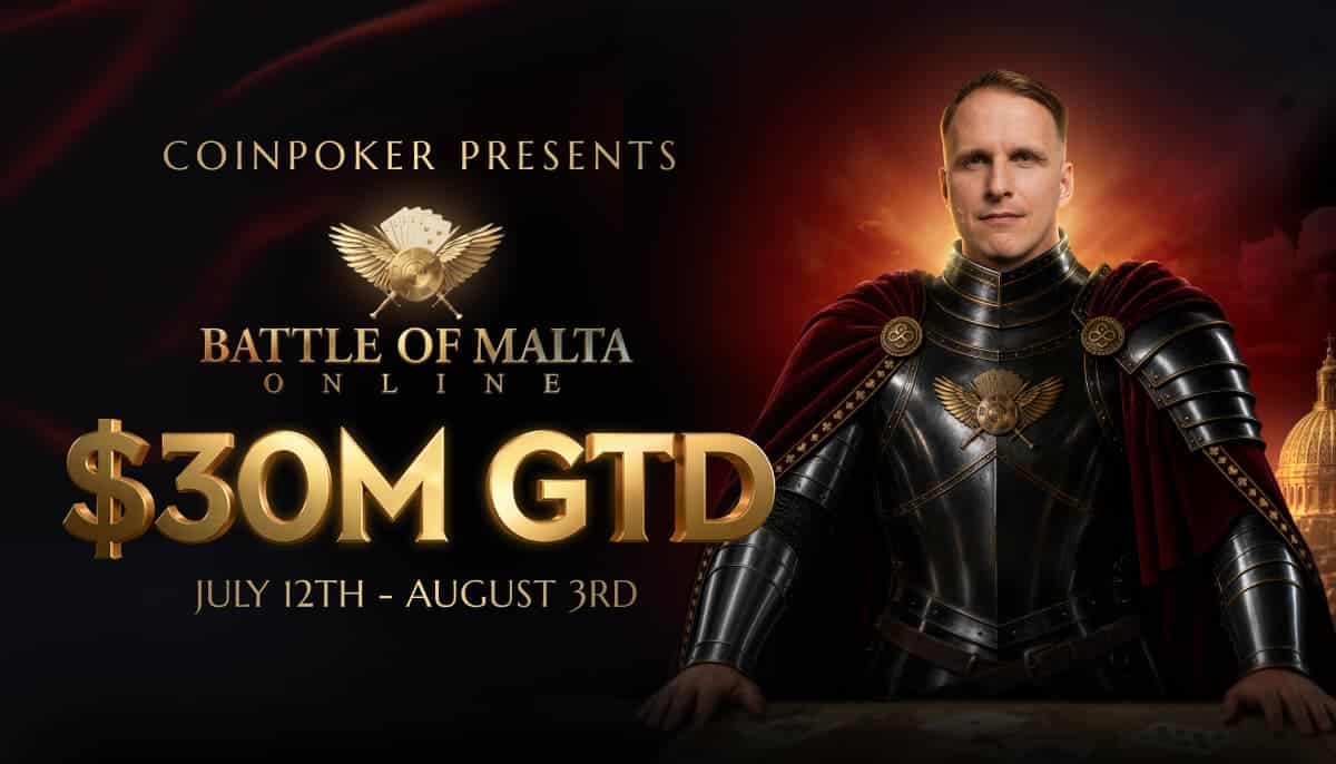 CoinPoker publishes $30 million Battle of Malta Online Series schedule