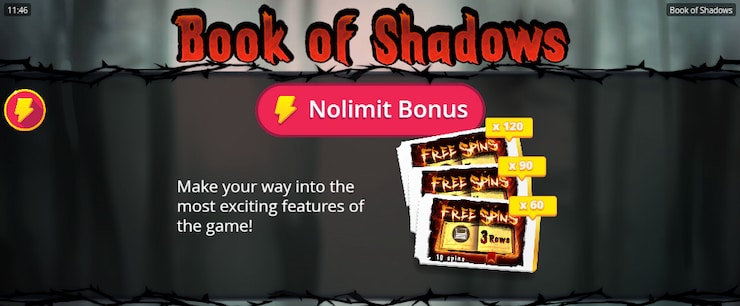 Bonus buys in the Book of Shadows online slot