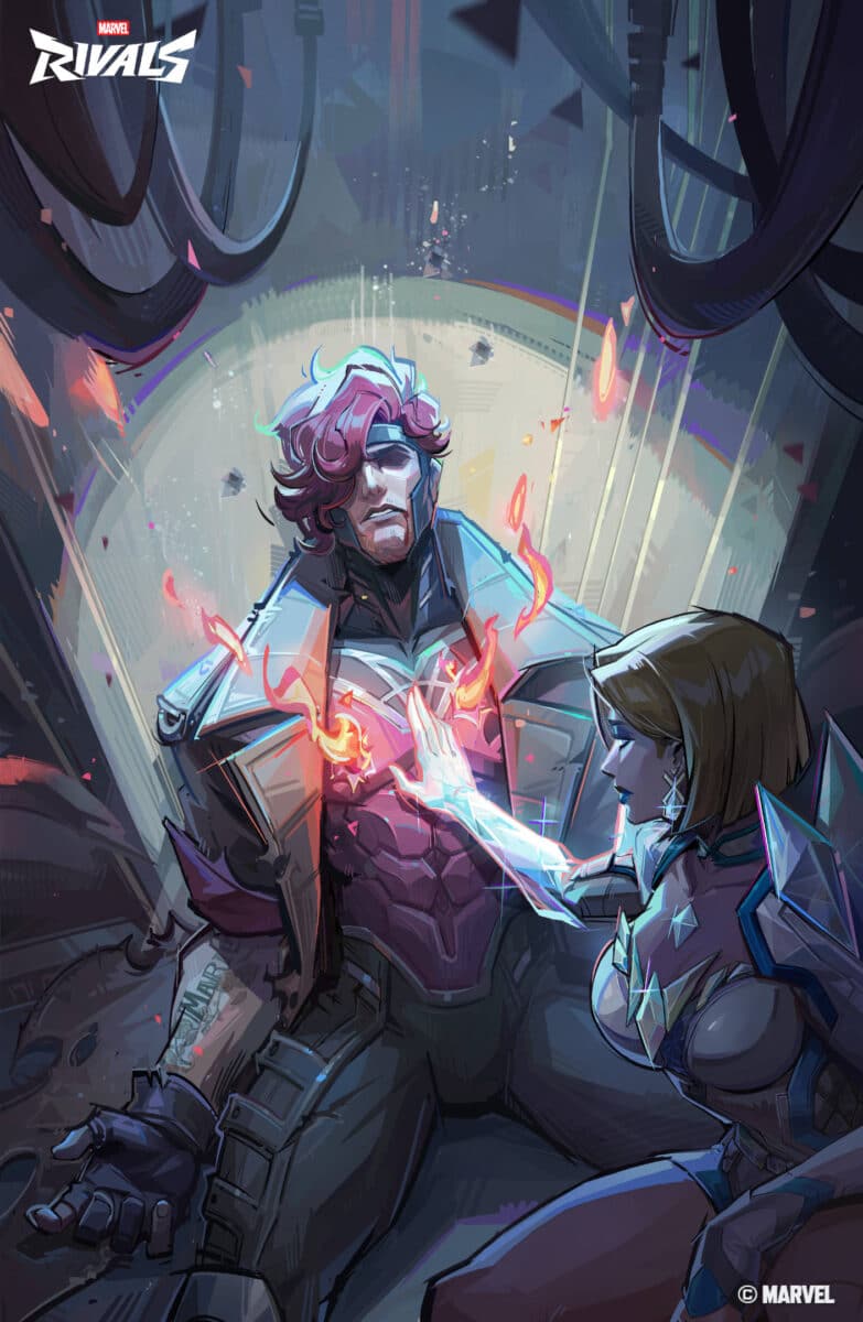 The post card for the Death of Gambit in Marvel Rivals Apocalypse event.