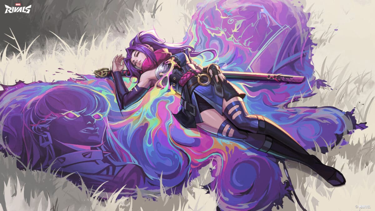 Psylocke art card from Marvel Rivals