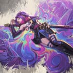 Psylocke art card from Marvel Rivals