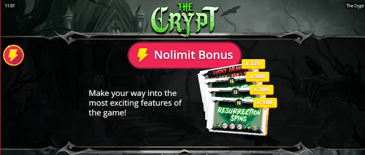 The Crypt slot bonus buy options