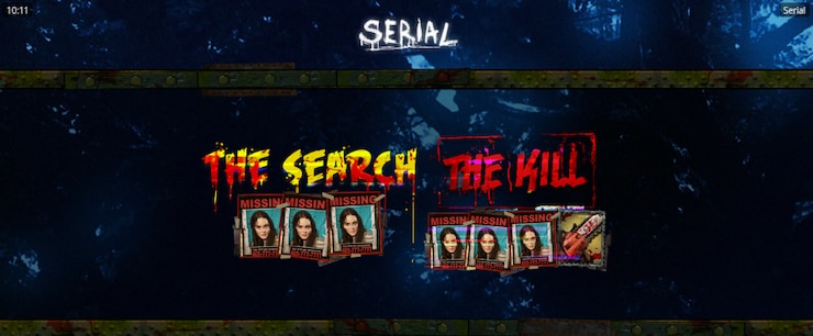 The search vs The Kill bonus rounds in the Serial online slot