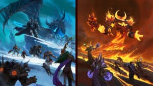 DnD inspired artwork of Syndragosa and Ragnaros.