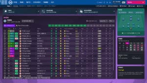 Football Manager 27 in-match action on the pitch in the series' 3D match engine