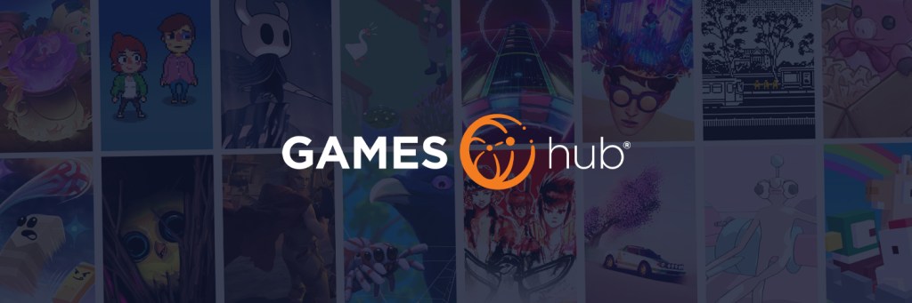 gameshub logo on background