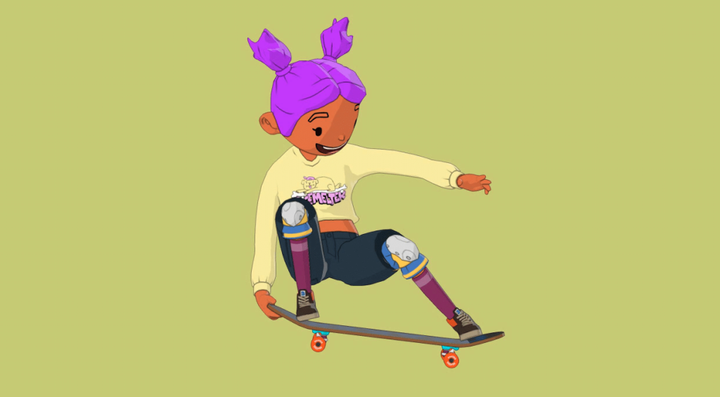 OlliOlli World, um jogo de skate em side-scrolling e plataformas