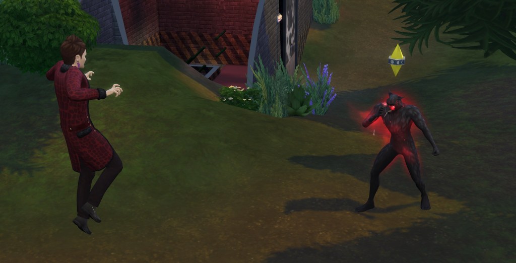 sims fights werewolves