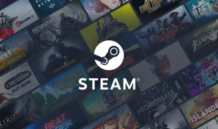 steam logo on background