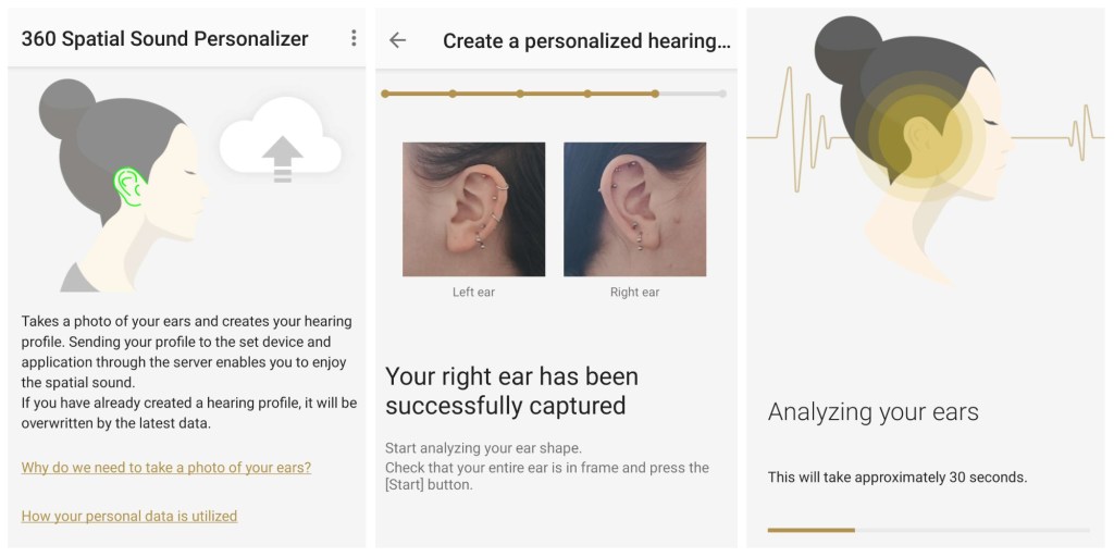 Ear analyzer Sony 360 Spatial Sound