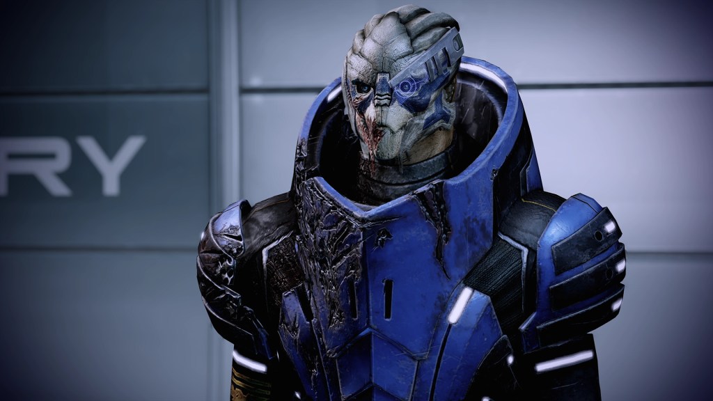 Garrus, seu companheiro turian em Mass Effect.