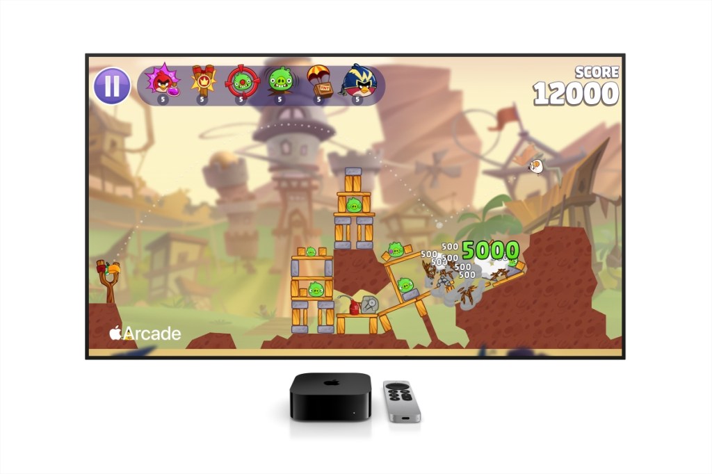Apple TV 4K review, Apple Arcade, Angry Birds
