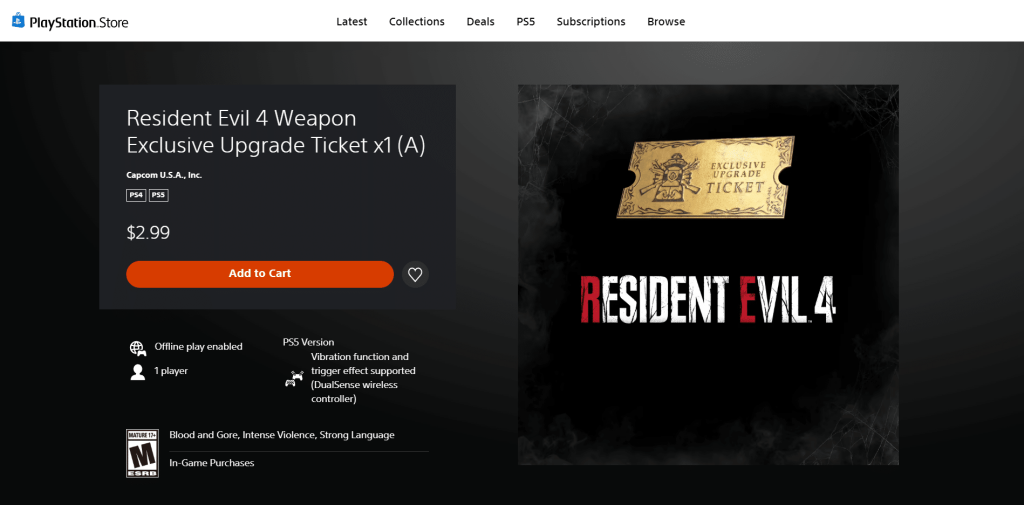 Resident Evil 4 microtransactions