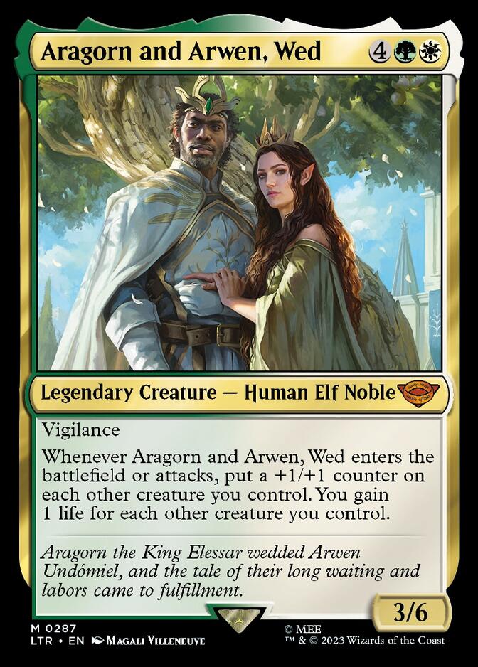 aragorn arwen wed card magic the gathering
