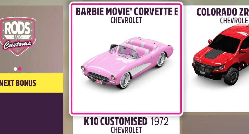 barbie movie forza horizon 5