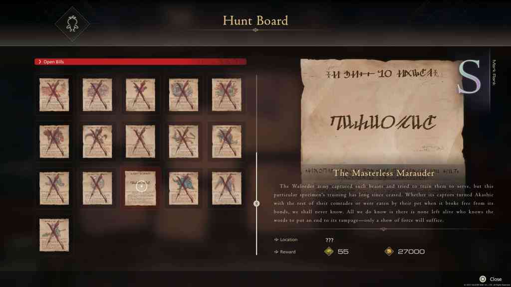 Final Fantasy 16 - 'The Masterless Marauder' Hunt Description