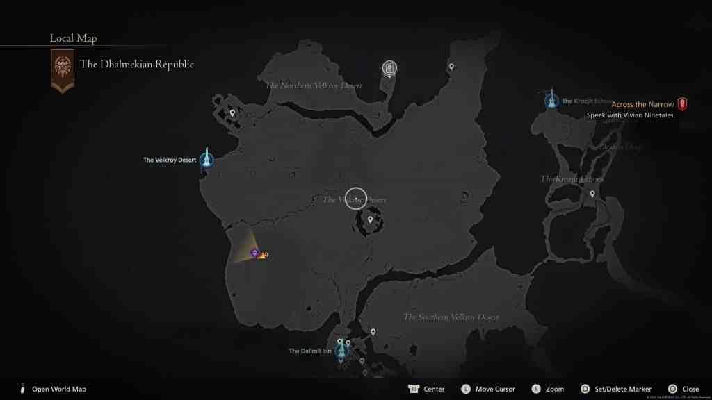 Final Fantasy 16 FF16 location of the Hunt Board Bounty, 'The Tricephalic Terror'